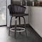 Armen Living Ashley Wood Back 30" Swivel Brown Faux Leather Bar Stool LCASBAWABR30 - alternate 6